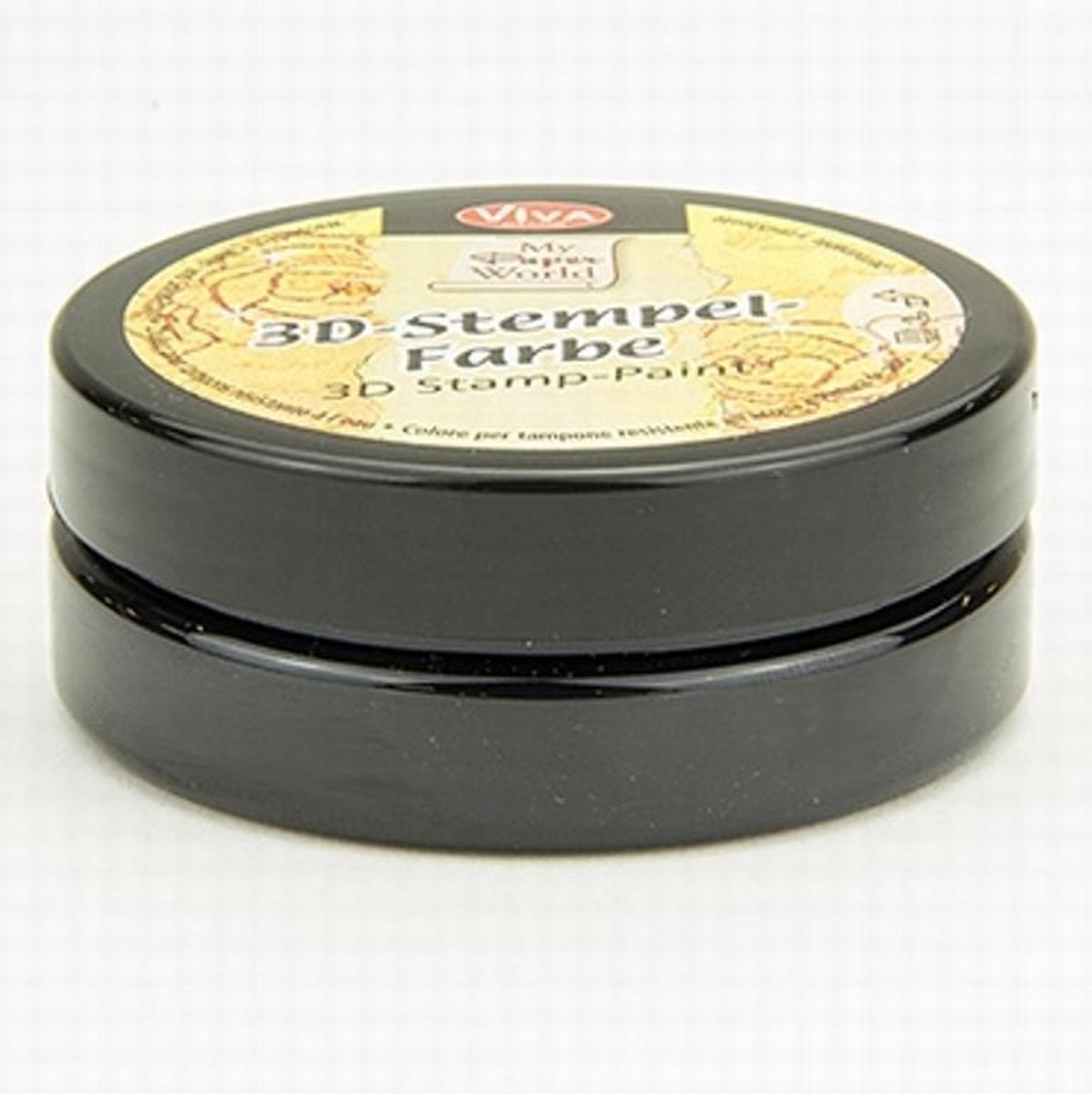 Viva Decor 3D Stempelverf | Zwart | 50ml